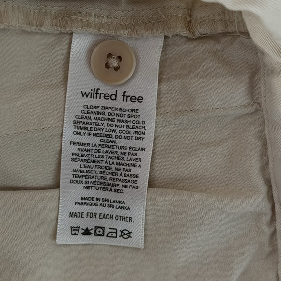 Wilfred Cream/Ivory 100% Cotton Straight Leg Ascendant Pants Size 4 - Picture 10 of 11